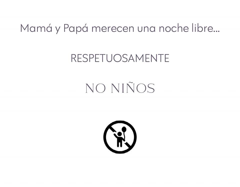 Favor de no ir con niños a la boda